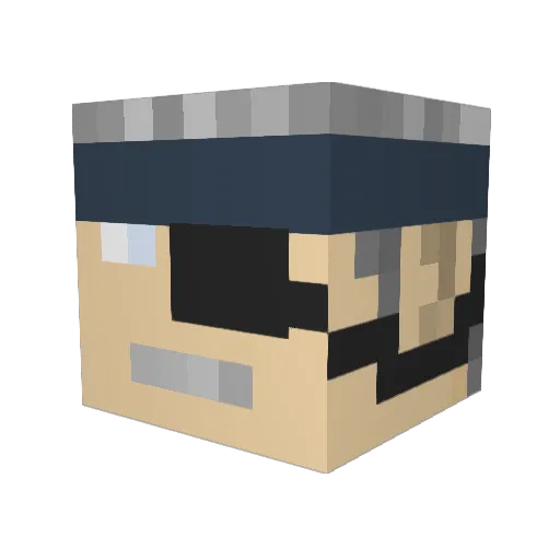 702beast Minecraft avatar head, 3D render
