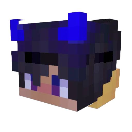 702kash Minecraft avatar head, 3D render