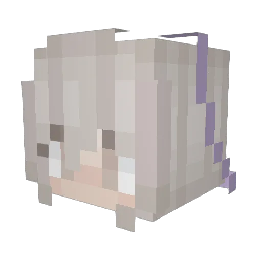 707Potato Minecraft avatar head, 3D render