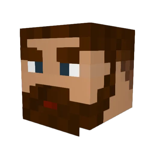 70King Minecraft avatar head, 3D render