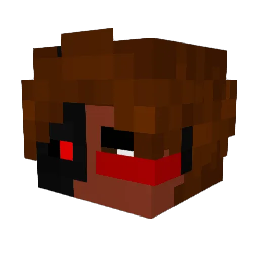 70gic_ Minecraft avatar head, 3D render