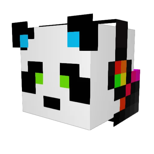 70hits Minecraft avatar head, 3D render