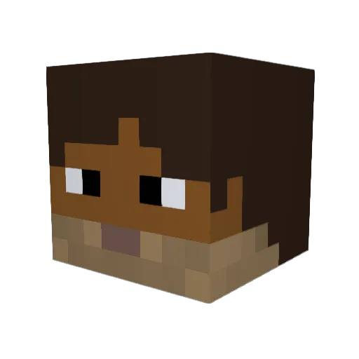 70lbs Minecraft avatar head, 3D render