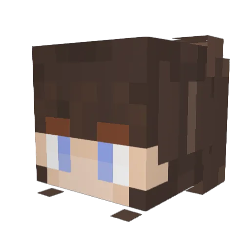 7116 Minecraft avatar head, 3D render