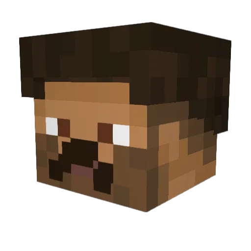 715x Minecraft avatar head, 3D render
