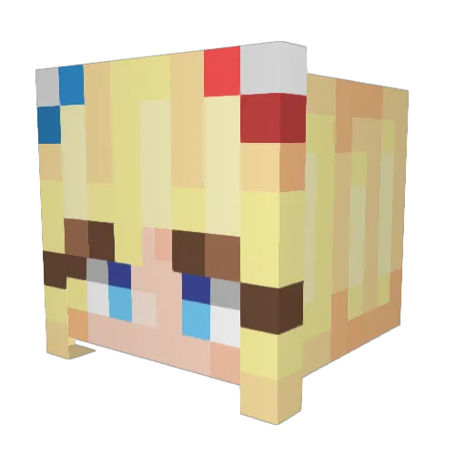 7181 Minecraft avatar head, 3D render