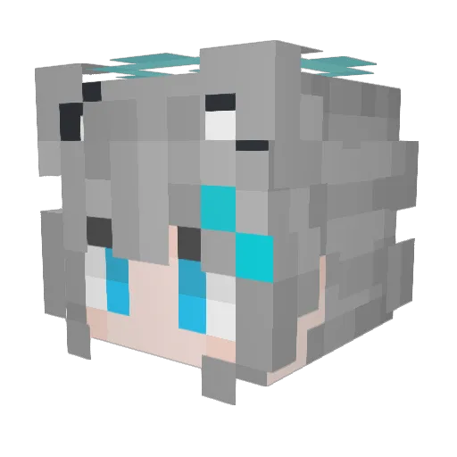 7183 Minecraft avatar head, 3D render