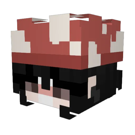 71days Minecraft avatar head, 3D render