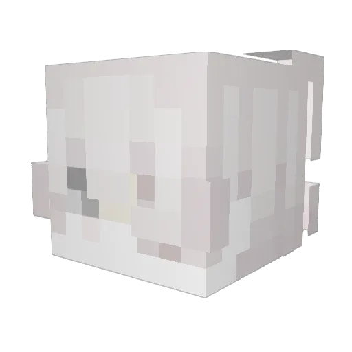71z Minecraft avatar head, 3D render