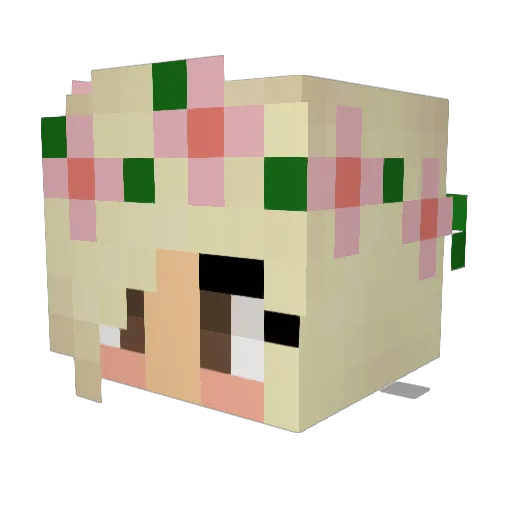 723BC Minecraft avatar head, 3D render