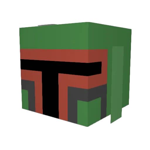 726chase Minecraft avatar head, 3D render