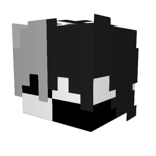 7275 Minecraft avatar head, 3D render
