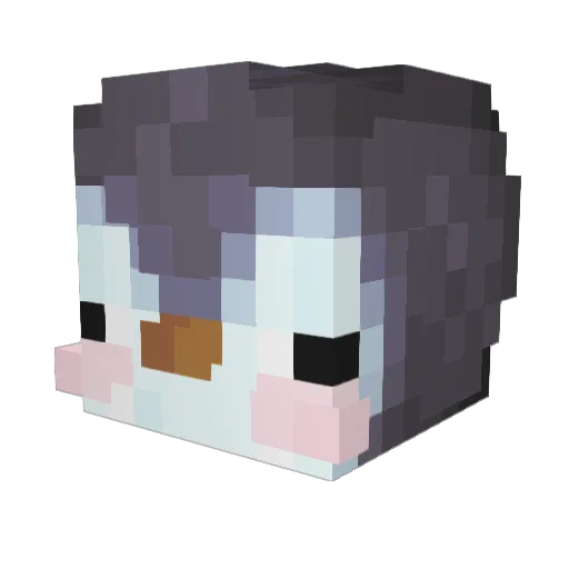 7276 Minecraft avatar head, 3D render