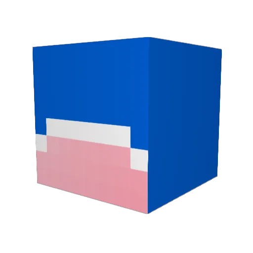 727pp Minecraft avatar head, 3D render