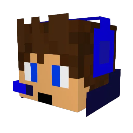 72Lives Minecraft avatar head, 3D render