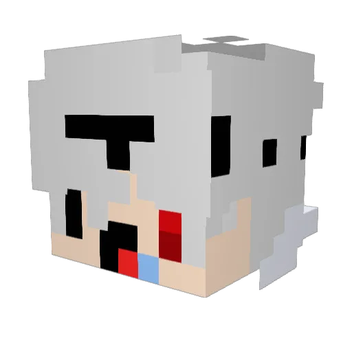 72Re_ Minecraft avatar head, 3D render