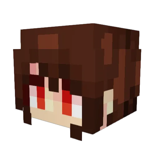 72T Minecraft avatar head, 3D render