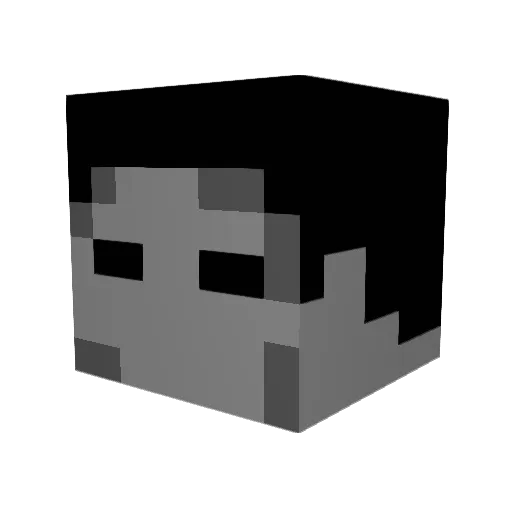 72m Minecraft avatar head, 3D render