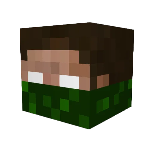 734k Minecraft avatar head, 3D render
