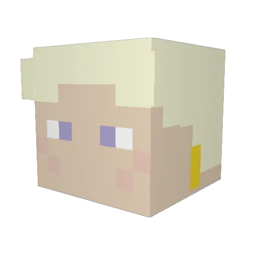 73514 Minecraft avatar head, 3D render