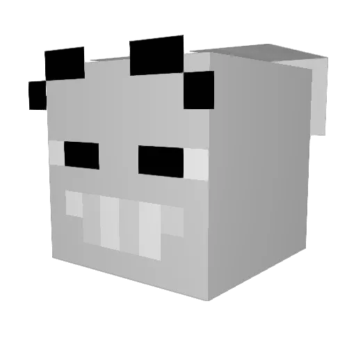 738_M8 Minecraft avatar head, 3D render