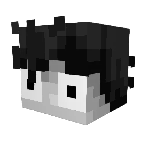 738s Minecraft avatar head, 3D render
