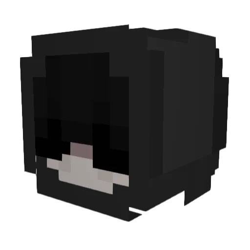 73Kirito_ Minecraft avatar head, 3D render