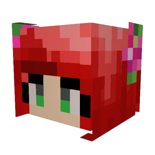 73meowq Minecraft avatar head, 3D render
