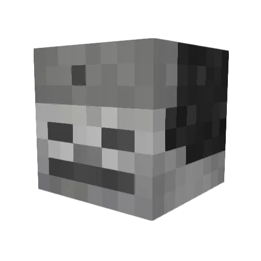 73mo Minecraft avatar head, 3D render