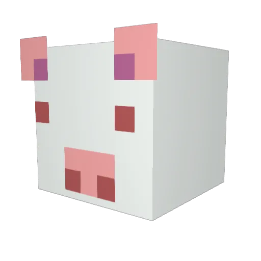 740K Minecraft avatar head, 3D render