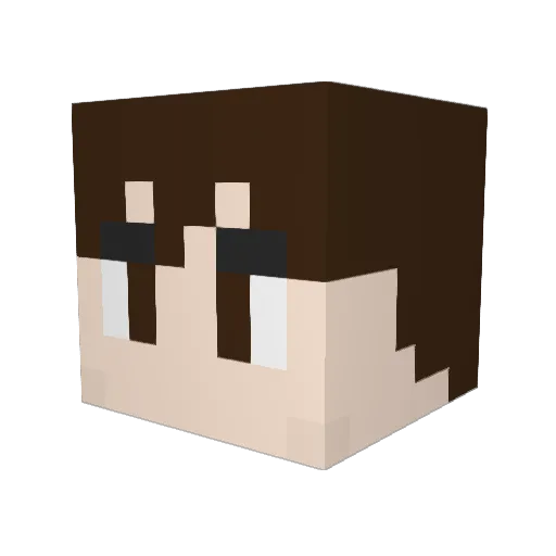 741K1 Minecraft avatar head, 3D render