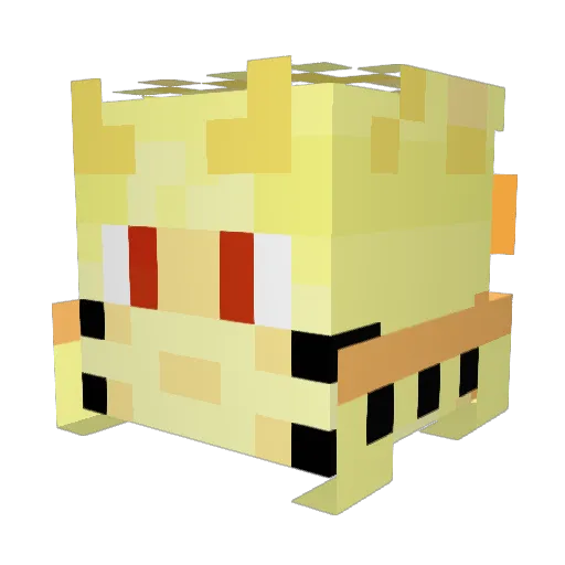 74Burger Minecraft avatar head, 3D render