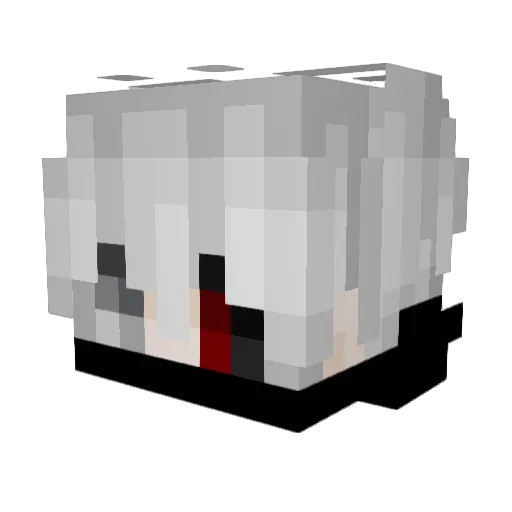 74Vul Minecraft avatar head, 3D render