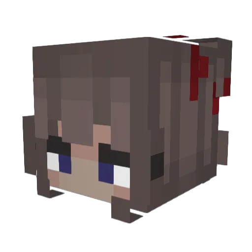 74haifich Minecraft avatar head, 3D render