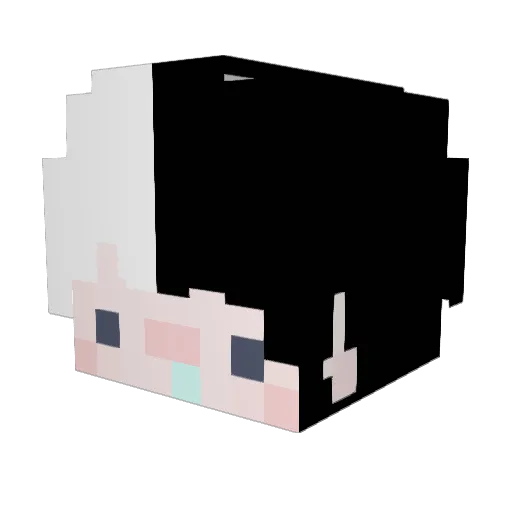 7596 Minecraft avatar head, 3D render