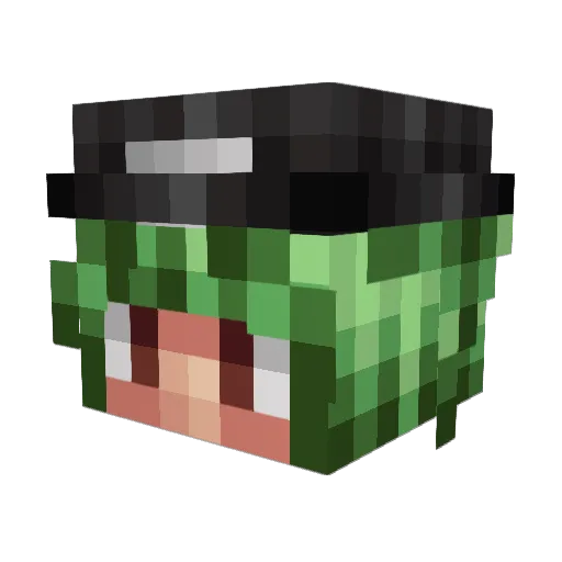 75OK Minecraft avatar head, 3D render