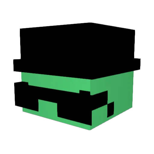 75OO Minecraft avatar head, 3D render