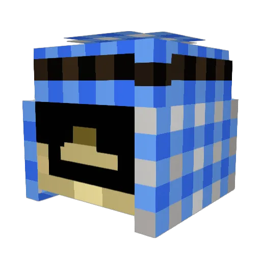75adam Minecraft avatar head, 3D render
