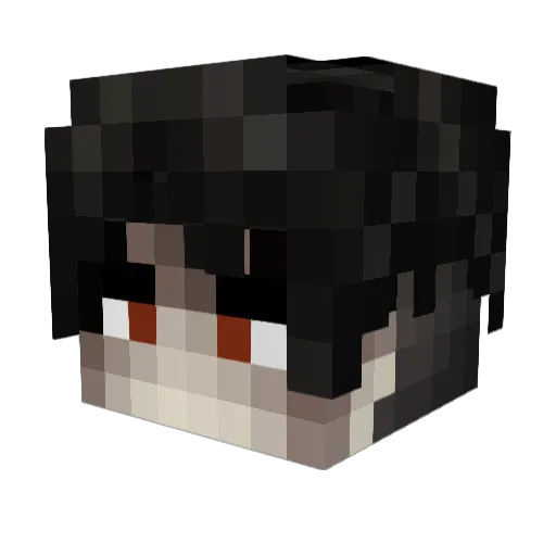 75vh Minecraft avatar head, 3D render