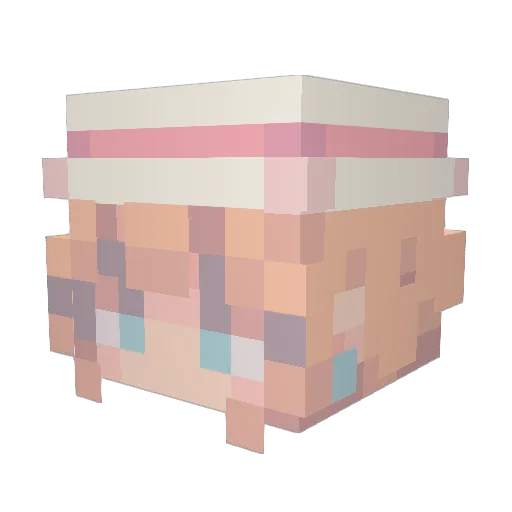 75za Minecraft avatar head, 3D render