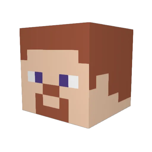 763379 Minecraft avatar head, 3D render