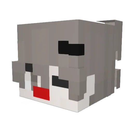 764k Minecraft avatar head, 3D render