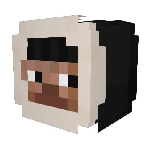 765MC Minecraft avatar head, 3D render