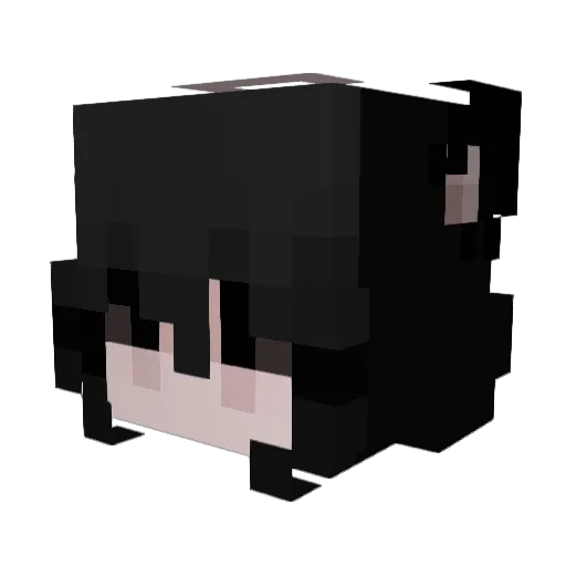 7676767676767676 Minecraft avatar head, 3D render