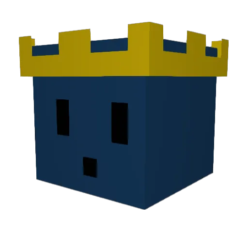 768KK Minecraft avatar head, 3D render