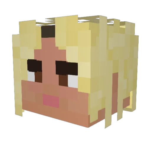 7698 Minecraft avatar head, 3D render