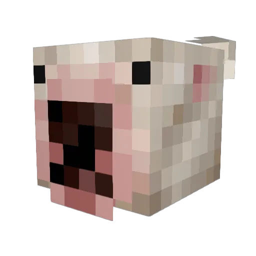 76IX Minecraft avatar head, 3D render
