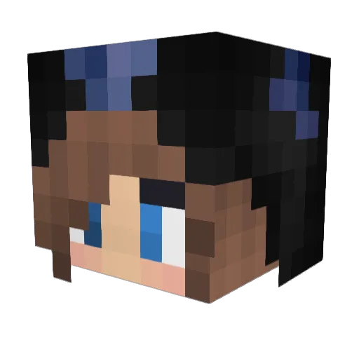 76gang Minecraft avatar head, 3D render