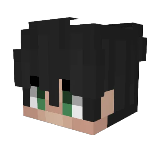 76mqrco Minecraft avatar head, 3D render
