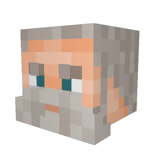 7734x Minecraft avatar head, 3D render